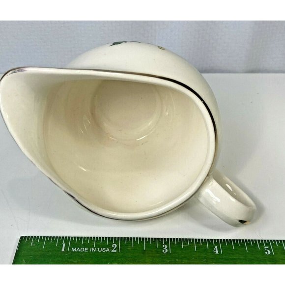 Vintage Knowles Yellow Buttercup China Creamer Pitcher Footed Cup Gold Trim USA - Picture 9 of 11